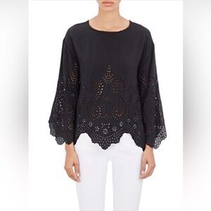 EUC Ulla Johnson- Althea Silk Eyelet Blouse. Size 2